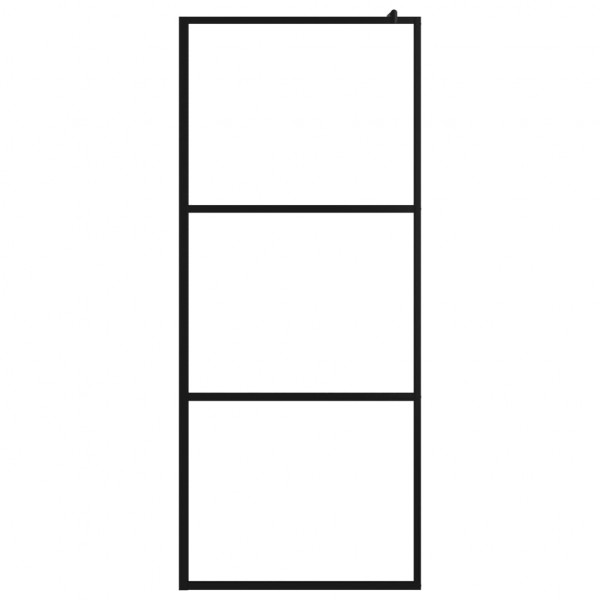 Divisória de chuveiro vidro transparente ESG 100x195 cm preto M 3