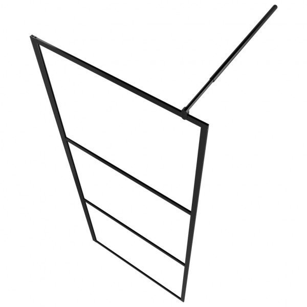 Divisória de chuveiro vidro transparente ESG 115x195 cm preto M 5