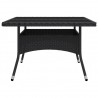 Set de comedor de jardín 9 piezas ratán PE y vidrio negro 4
