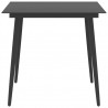 Juego de comedor para jardín 3 piezas negro 4