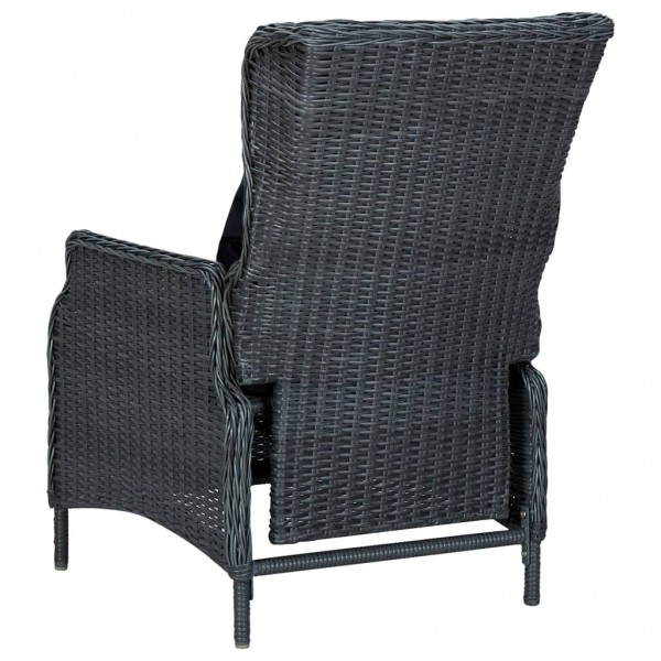 Set comedor jardín 9 pzas cojines ratán sintético gris oscuro M 5