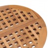Set comedor de jardín plegable 3 piezas madera de teca cojines 5