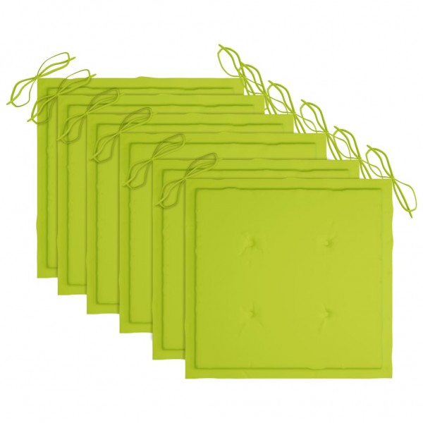 Cadeiras exterior dobráveis c/ almofadões 6 pcs acácia maciça M 3