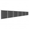 Conjunto de painel de vedação WPC 1045x186 cm preto 2