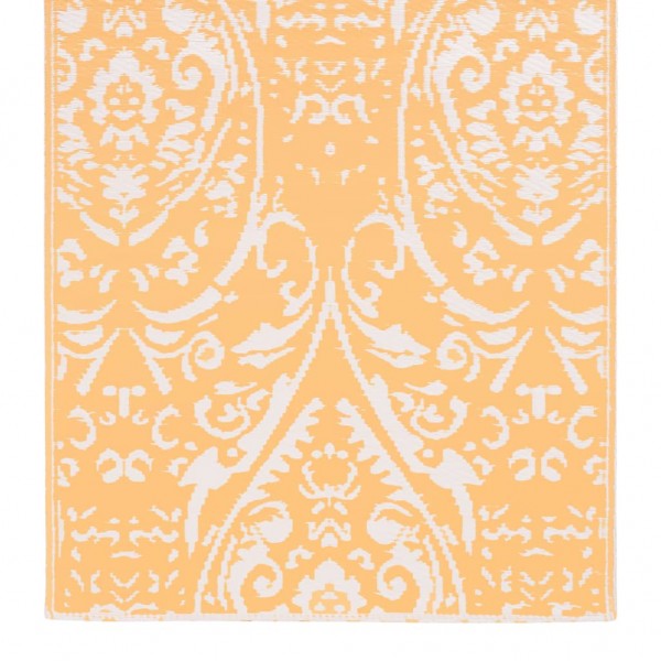 Tapete de exterior 160x230 cm ARAKIL PP laranja e branco M 4