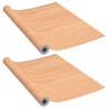 Autocolante para porta 2 pcs 210x90 cm PVC cor castanho ácer 2