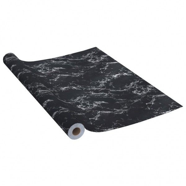 Láminas autoadhesivas muebles PVC piedra negra 500x90 cm M 2