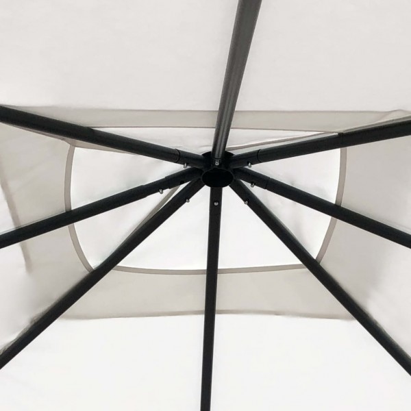 Cenador color crema 3x3x2.6 m 160 g/m² M 2