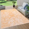 Alfombra de exterior PP naranja y blanco 120x180 cm 1
