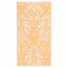 Alfombra de exterior PP naranja y blanco 120x180 cm 2