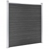Conjunto de painel de vedação WPC 965x(105-186) cm preto 3