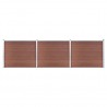 Conjunto painel de cerca 526x146 cm WPC castanho 1