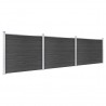 Set de panel de valla WPC gris 526x146 cm 2