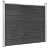 Conjunto painel de cerca 872x146 cm WPC cinzento 4