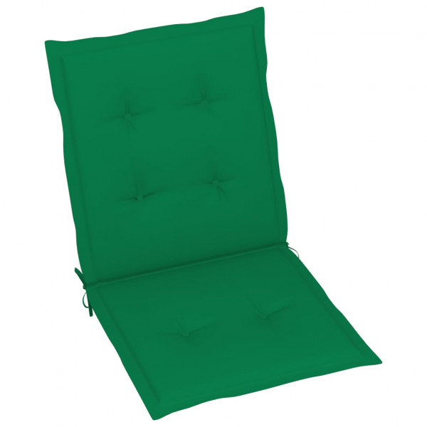 Cojín silla jardín respaldo bajo 6 uds tela Oxford verde M 2