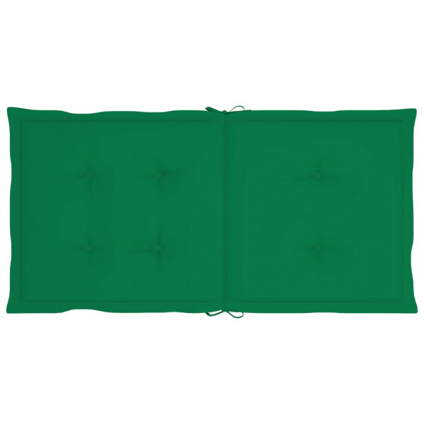 Cojín silla jardín respaldo bajo 6 uds tela Oxford verde M 4
