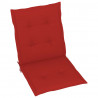 Cojín silla jardín respaldo bajo 6 uds tela Oxford rojo 2