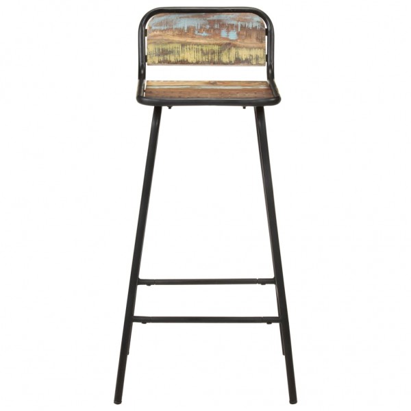 Taburetes de cocina 2 unidades madera maciza reciclada M 3