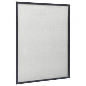 Mosquitera para ventanas gris antracita 100x120 cm H