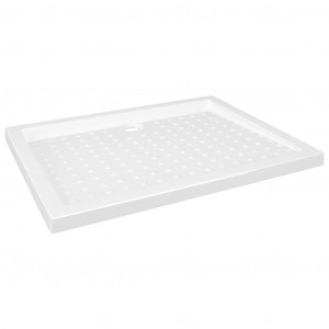 Plato de ducha con puntos ABS blanco 90x70x4 cm H