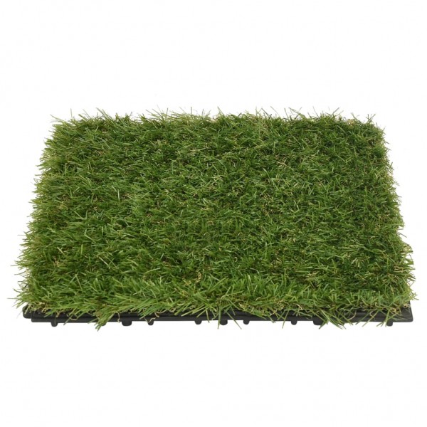 Ladrilhos de relva artificial 11 pcs 30x30 cm verde M 5