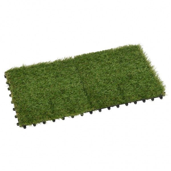 Ladrilhos de relva artificial 22 pcs 30x30 cm verde M 3