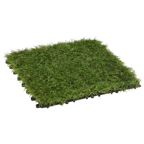 Ladrilhos de relva artificial 22 pcs 30x30 cm verde M 4