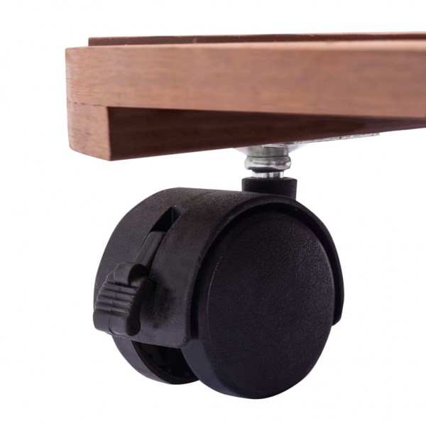 Suportes com rodas para vasos 2 pcs Ø30x7.5 cm WPC castanho M 5