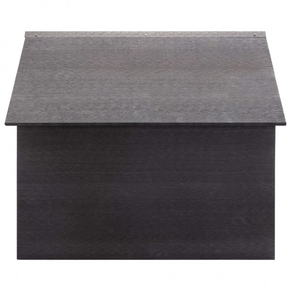 Abrigo para corta-relva 80x80x70 cm WPC cinzento M 3