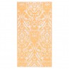 Alfombra de exterior PP naranja y blanco 190x290 cm 2