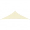 Toldo de vela triangular de tela oxford crema 3.5x3.5x4.9 m 3
