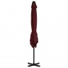 Sombrilla voladiza con palo de aluminio rojo burdeos 250x250 cm 4