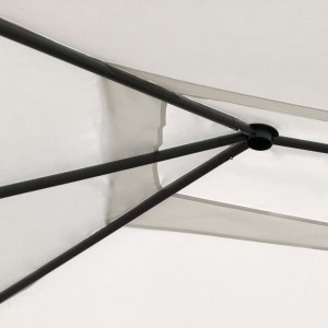 Cenador con cubiertas de postes crema 3x4x2.6 m 160 g/m² H