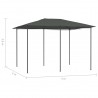 Gazebo 3x4x2.6 m 160 g/m² antracite 4