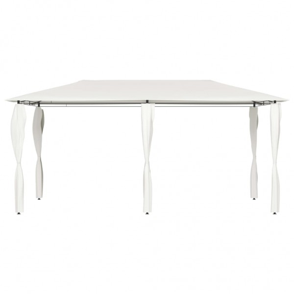 Cenador con cubiertas de postes crema 3x6x2.6 m 160 g/m² M 3