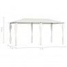 Gazebo 2.98x5.3x2.59 m com capas para postes 160 g/m² cor creme 4