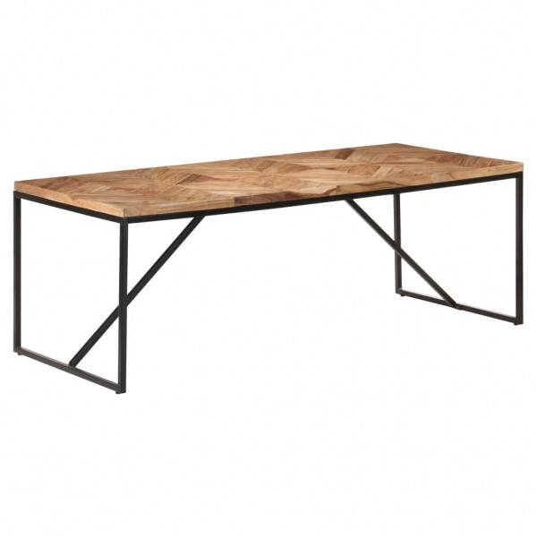 Mesa de jantar 200x90x76 cm madeira acácia maciça e mangueira M 2