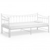 Estructura de sofá cama extraíble de metal blanco 90x200 cm 3