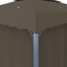 Gazebo com cortina 3x3 m alumínio cinzento-acastanhado 5