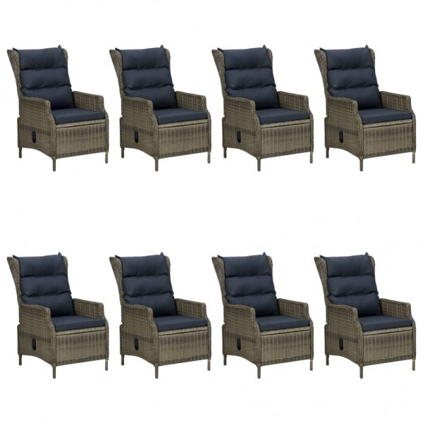 9 pcs conjunto de jantar para jardim castanho M 2