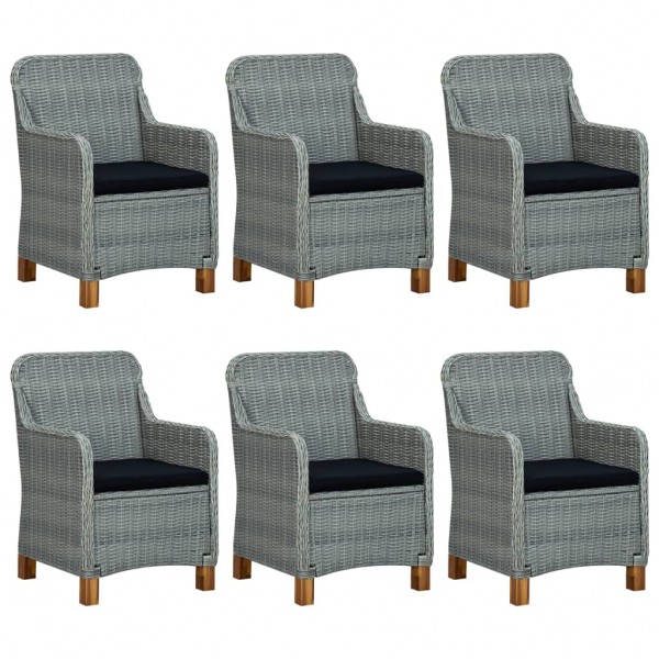 9 pcs conjunto de jantar para jardim cinzento-claro M 2