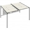 Cenador con techo retráctil color crema 3x4x2.3 m 180 g/m² 5