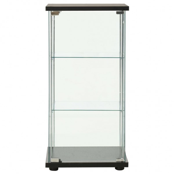 Aparador de almacenaje vidrio templado negro M 2