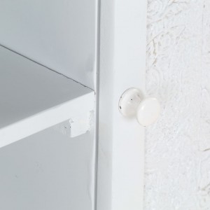 Mueble para TV de madera maciza de mango blanco 115x30x46 cm H