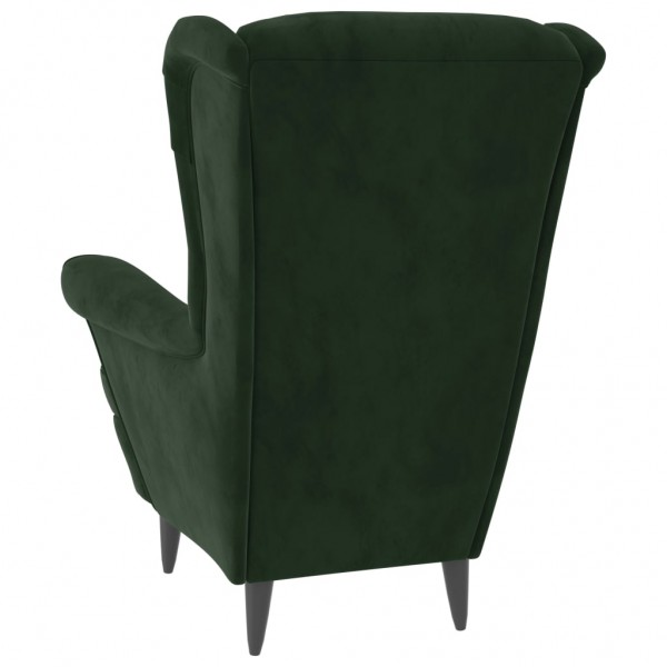 Sillón de terciopelo verde oscuro M 5