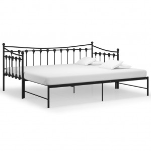 Estrutura sofá-cama de puxar 90x200 cm metal preto H