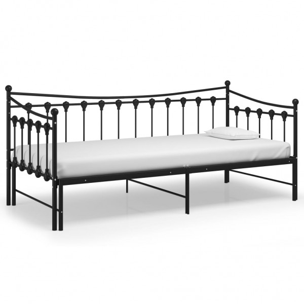 Estrutura sofá-cama de puxar 90x200 cm metal preto M 3