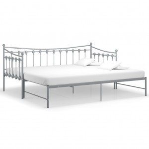 Estrutura sofá-cama de puxar 90x200 cm metal cinzento H