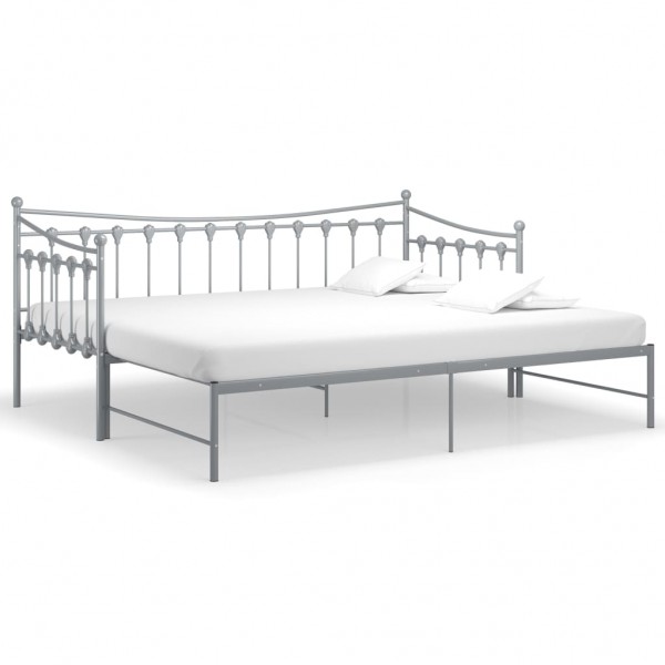 Estrutura sofá-cama de puxar 90x200 cm metal cinzento M 2