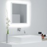 Espejo de baño LED acrílico blanco 40x8.5x37 cm 1
